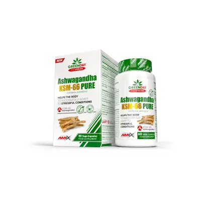 ProVegan Ashwagandha KSM-66 Pure 60 Capsulas | Amix Greenday | Disponible en Nutrieliteshop