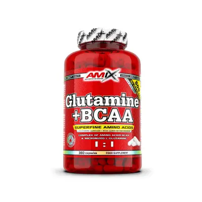 Glutamina + BCAA 360 Capsulas | Amix Nutrición | Disponible en Nutrieliteshop